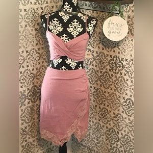 NWT Free People Mauve Two Piece Set